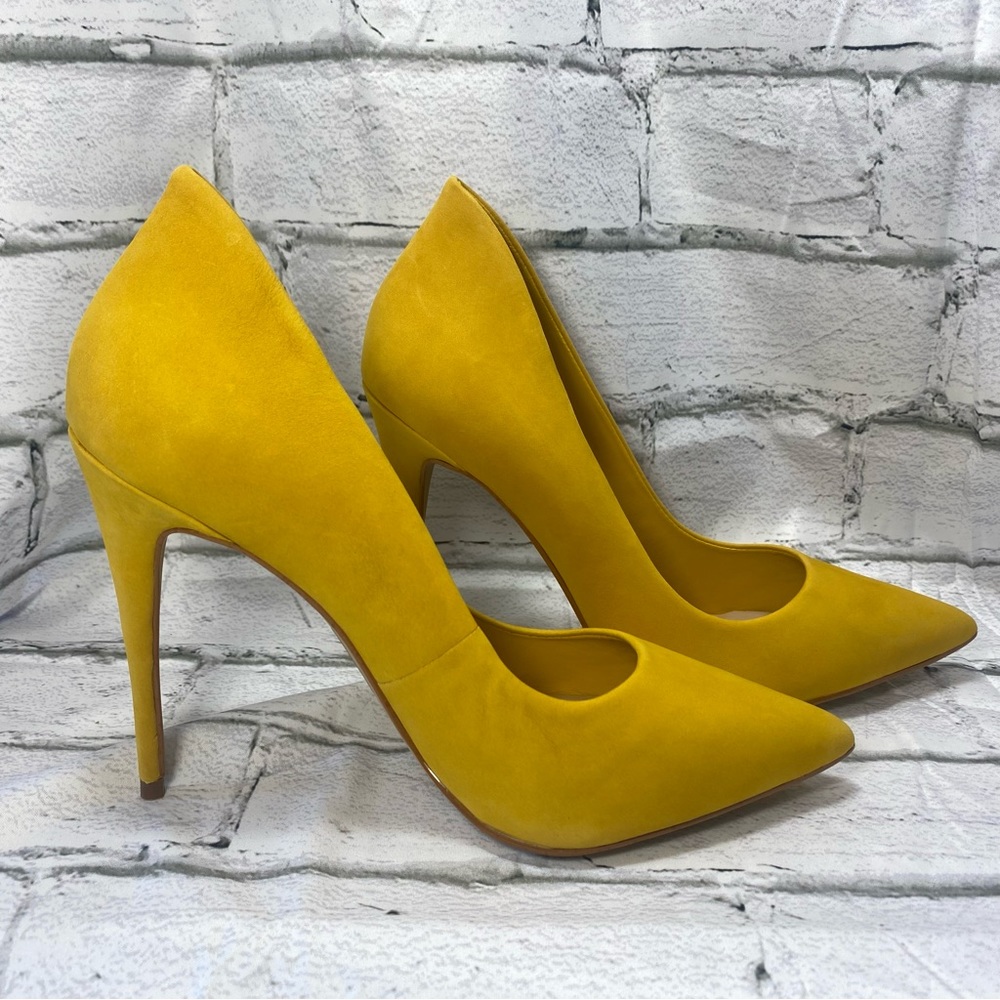 Aldo Yellow Pointed-Toe Stiletto Pumps - Picture 5 of 16
